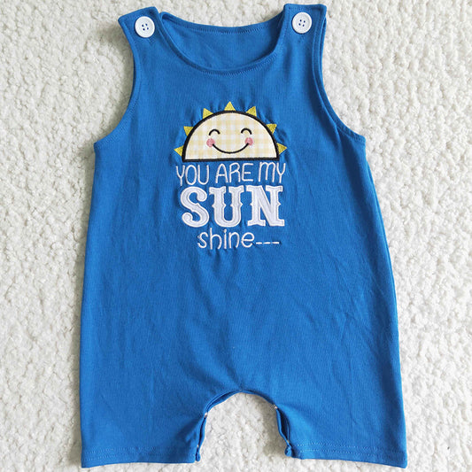 Boutique Baby Boy Romper Embroidery Sun Summer Boys Rompers Sleeveless SR0034