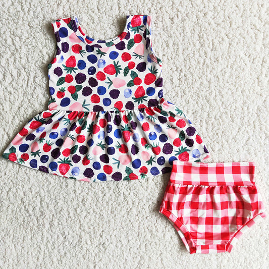 Boutique Baby Girls Bummies Set Summer Kids Girls Clothing Little Girls Bummies Outfit Wholesale D13-11-1