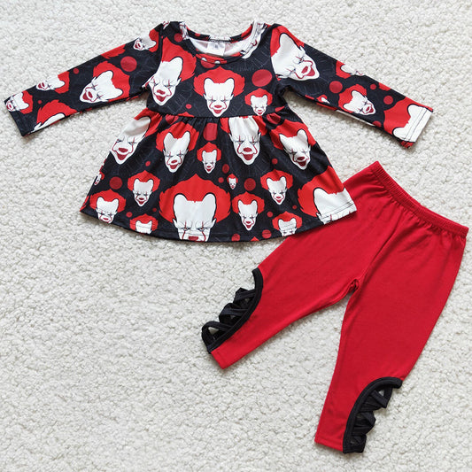 Halloween Girls Clothing Long Sleeve Pants Set Toddler Baby Girl Clothes Set Children Boys Outfits 6 C7-23