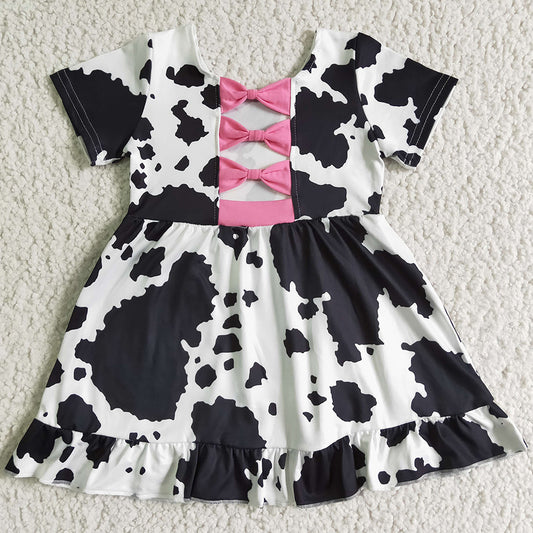 New Design Baby Girl Dress Cow Print Cute Kids Clothes Girl Dresses Fashion Toddler Girls Dress GSD0102