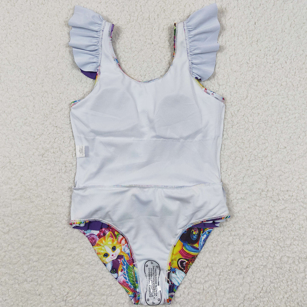 Cute Girls Swimsuit Cartoon Print Boutique Baby Girls Swimwear S0041