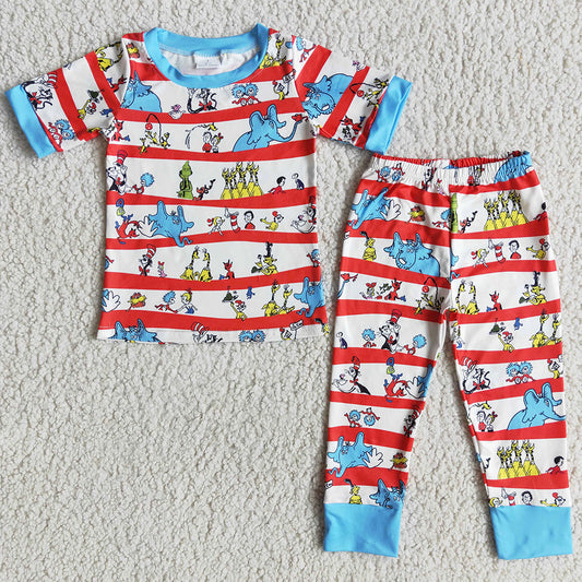 New Kids  Clothes Girls Pajamas Cartoon Boutique Baby Girls Nightgrown Sibling Pajamas Spring Boy Pajamas Outfit E5-11