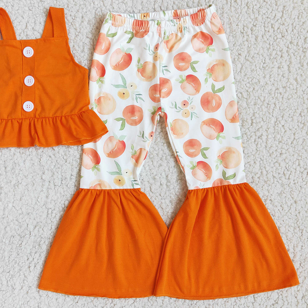 Kids Boutique Clothing Sets Toddler Baby Girl Clothes Bell Bottom Outfits Fashion Girls Clothing Set Wholesale Baby Set D8-18-1