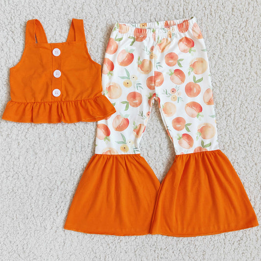 Kids Boutique Clothing Sets Toddler Baby Girl Clothes Bell Bottom Outfits Fashion Girls Clothing Set Wholesale Baby Set D8-18-1