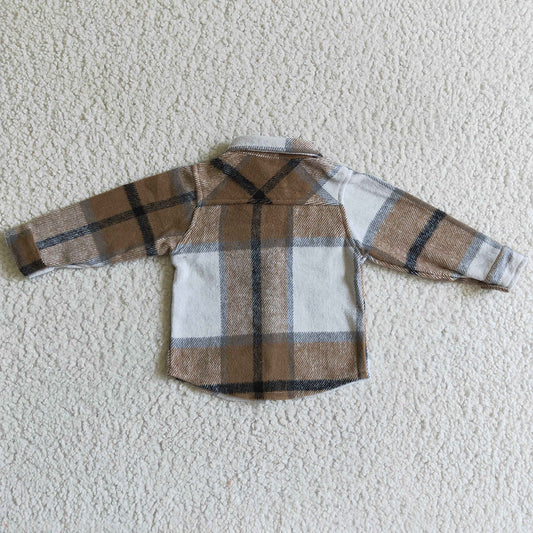 Hot Sale Boys Coat Lattice Baby Boys Clothes Top BT0062