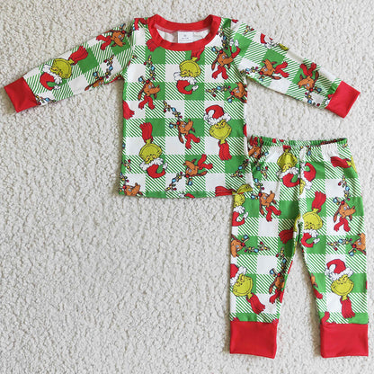 Hot Sale Baby Girl Pajamas Christmas Girls Sleepwear Set Fashion GLP0295