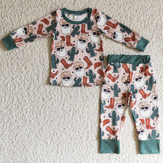 Christmas Kids Boys Pajamas Western Style Fashion Girls Pajamas Boy Sleepwear GLP0291 BLP0115