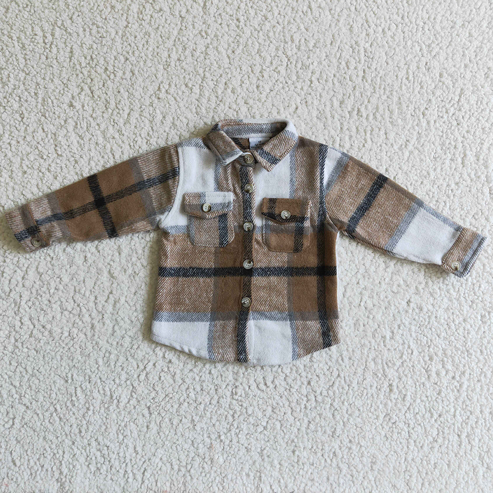 Hot Sale Boys Coat Lattice Baby Boys Clothes Top BT0062