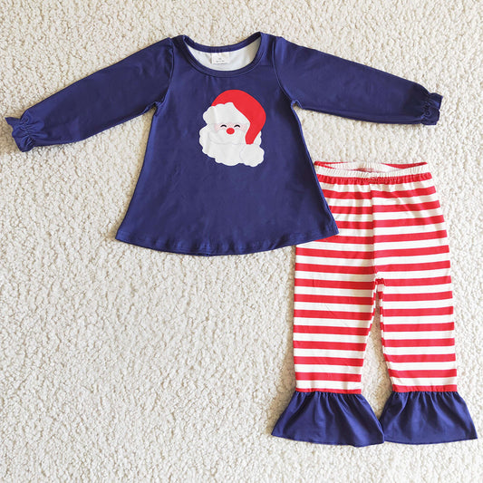 Christmas Baby Girl Clothes Santa Claus Boutique Kids Outfits GLP0249