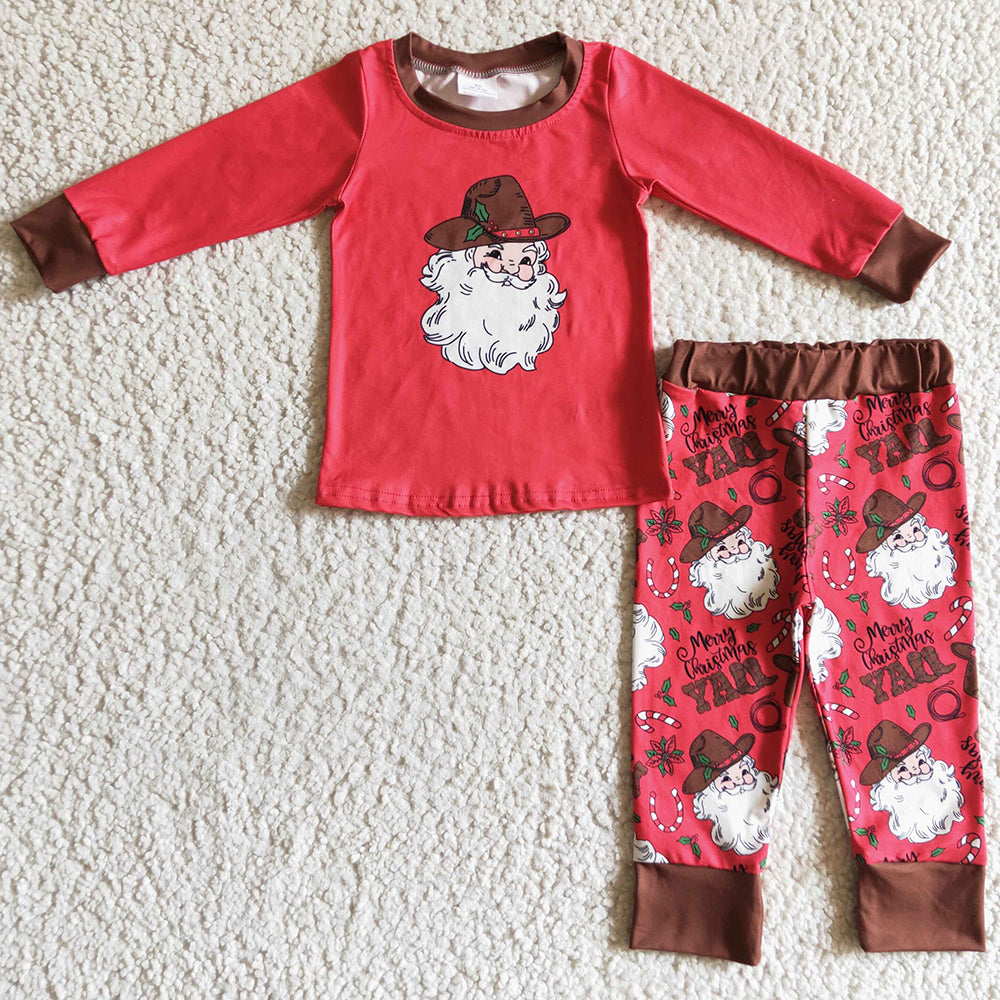 Wholesale Baby Boys Pajamas Christmas Kids Sleepwear Set BLP0119