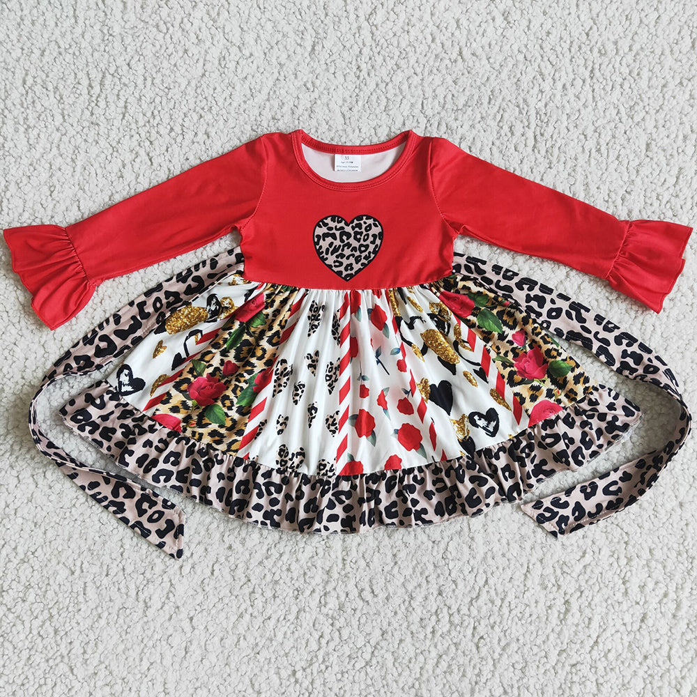 Wholesale Baby Girl Dress Valentine's Day Girls Twirl Dresses 6 A13-30