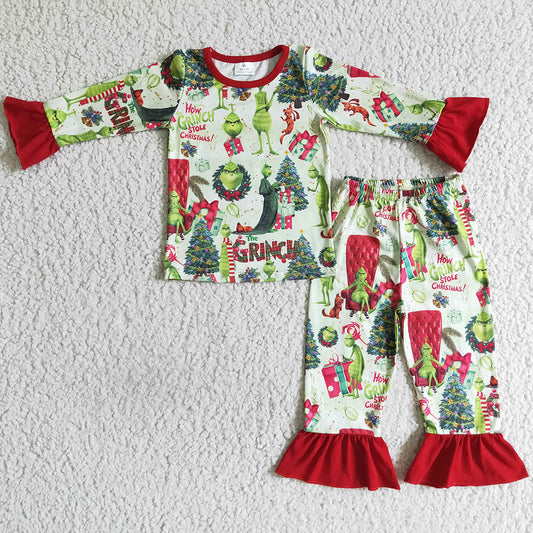 Fashion Girls Pajamas Christmas Clothing Sleepwear GLP0142