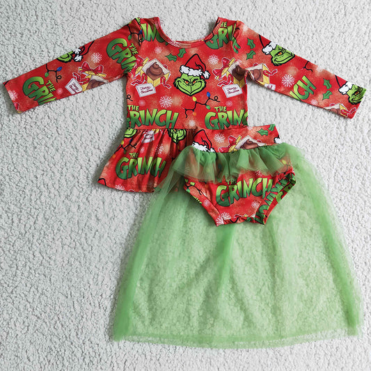 Christmas Infant Baby Girl Clothes Bummies Set GLD0091