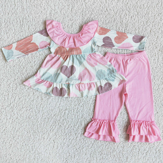 Boutique Baby Girl Clothes Valentine's Day Love Kids Girls Outfits 6 B6-24