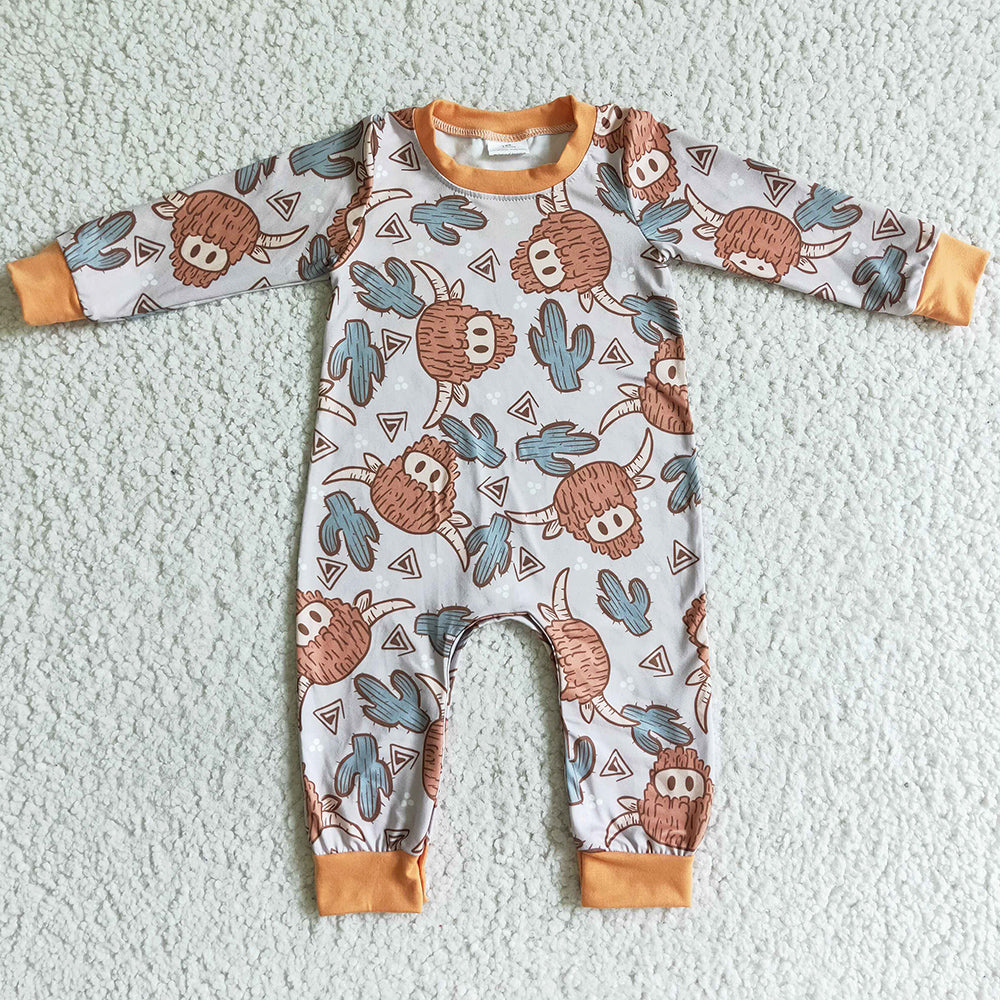 Boutique Infant Baby Romper Cow Print Girls Clothing LR0059