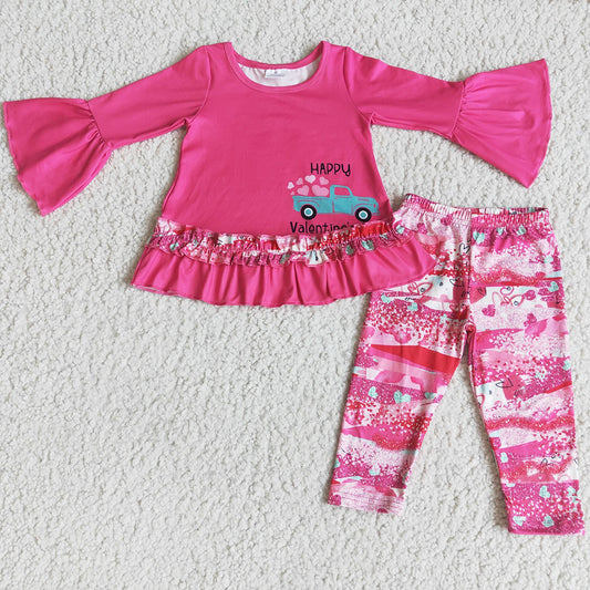 Valentine's Day Children Clothes Girls Clothes Set 6 A22-29