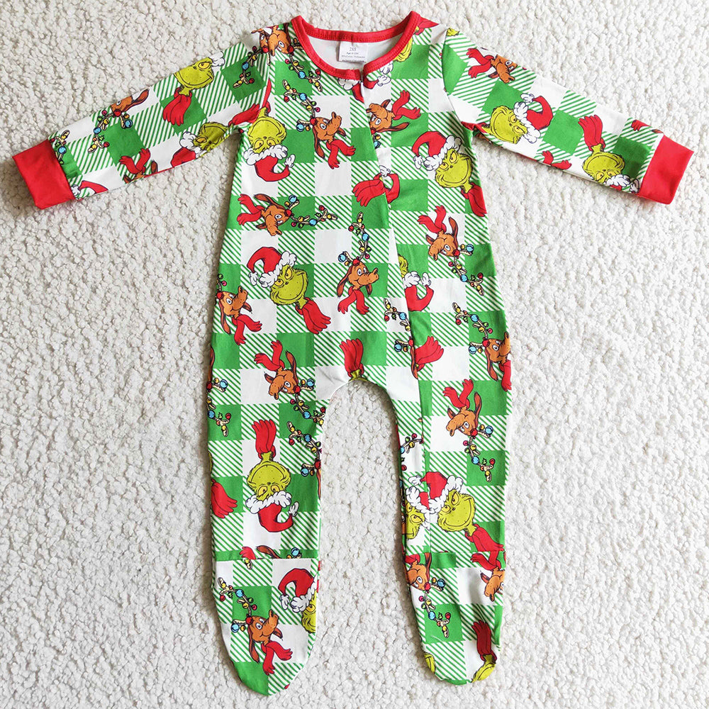 Boutique Girls Romper Christmas Kids Baby Rompers Jumpsuit LR0194