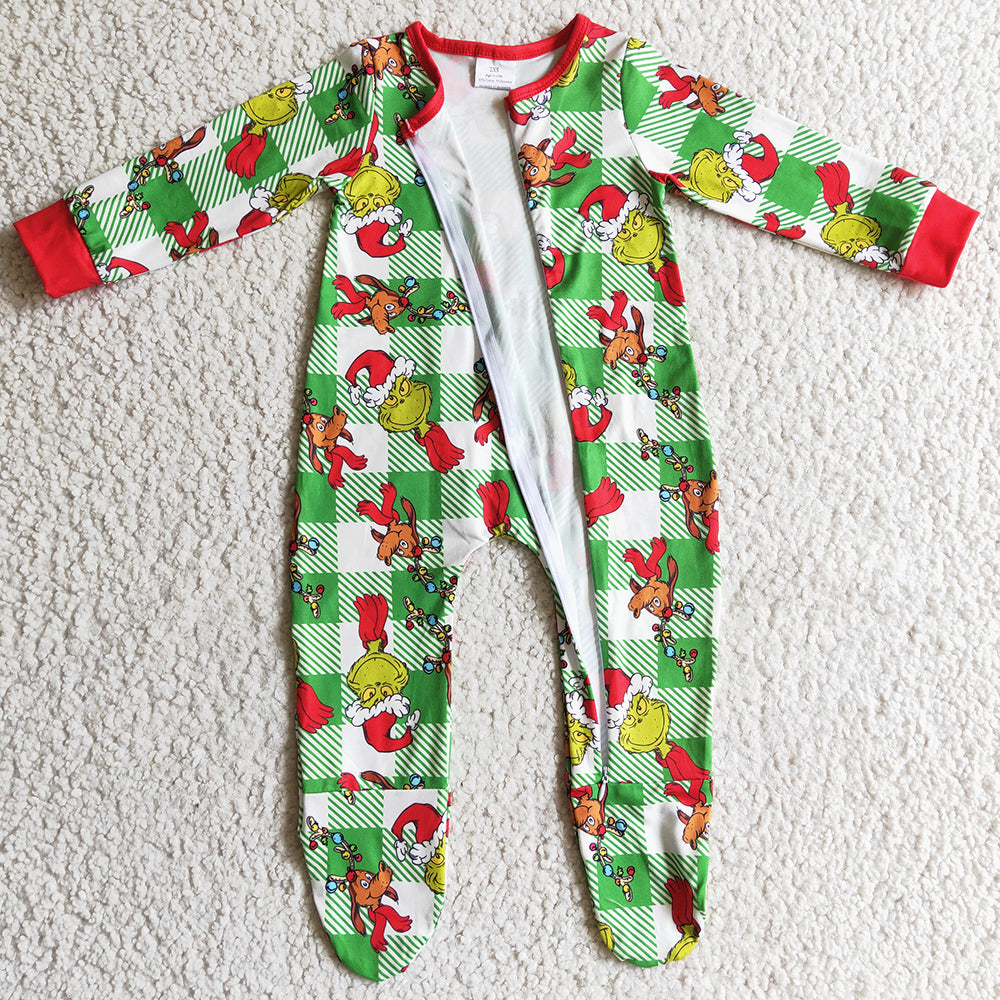 Boutique Girls Romper Christmas Kids Baby Rompers Jumpsuit LR0194