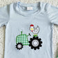 Hot Sale Baby Boy Clothes Cotton Embroidery Chicken Farm Boys Clothing Cute Summer Kids Boys Outfit BSSO0031