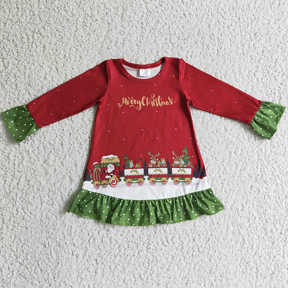 Christmas Baby Girls Boutique Dress Long Sleeve Set GLD0147