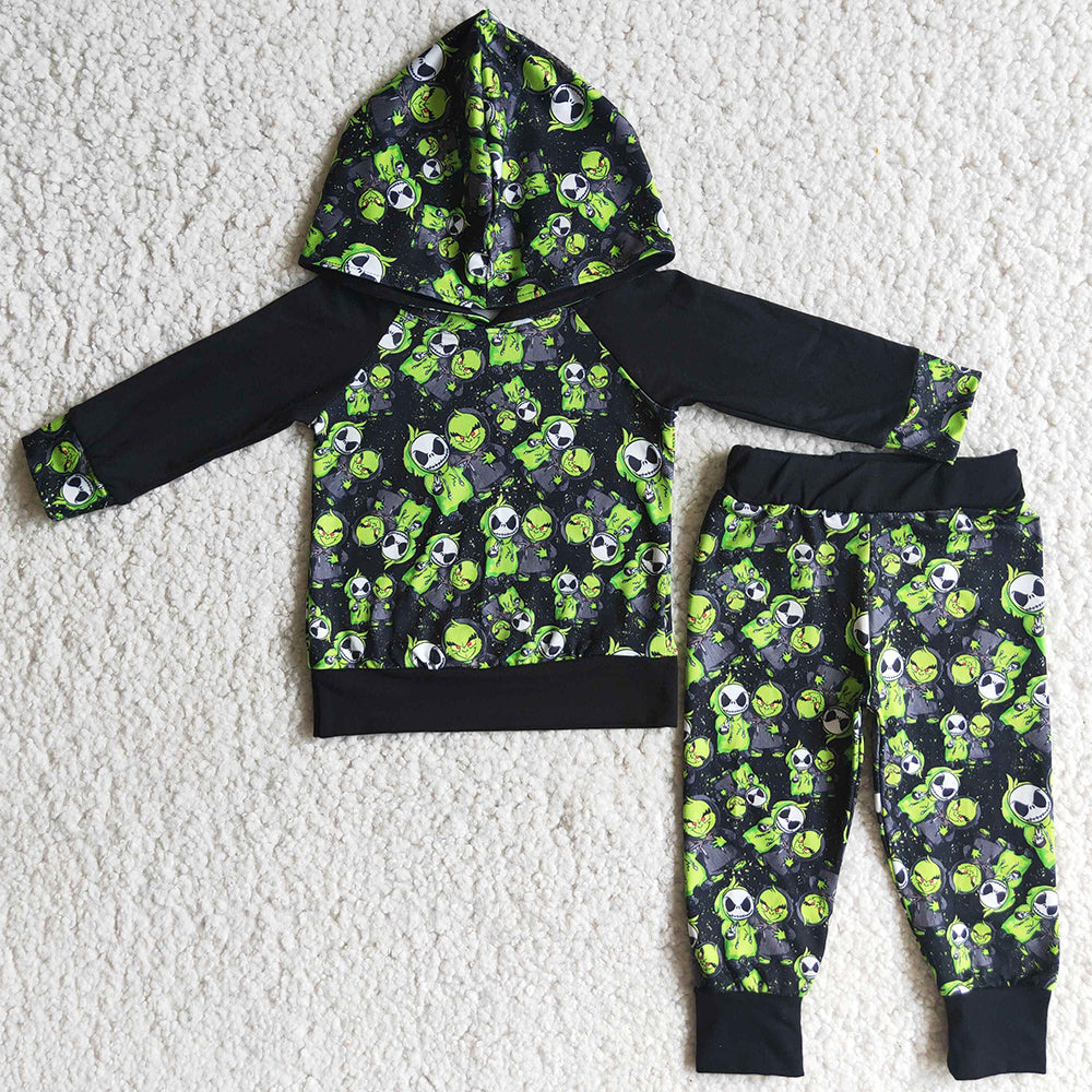 Baby Boy Clothes Fall Outfits Halloween Kids Clothing Boys Hoodie Set 6 A15-14