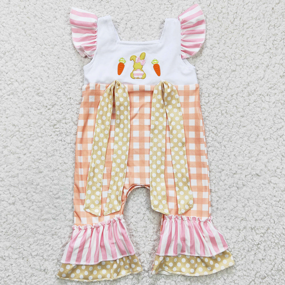 Easter Infant Baby Girls Romper Bunny Embroidery Cute Baby Romper SR0129