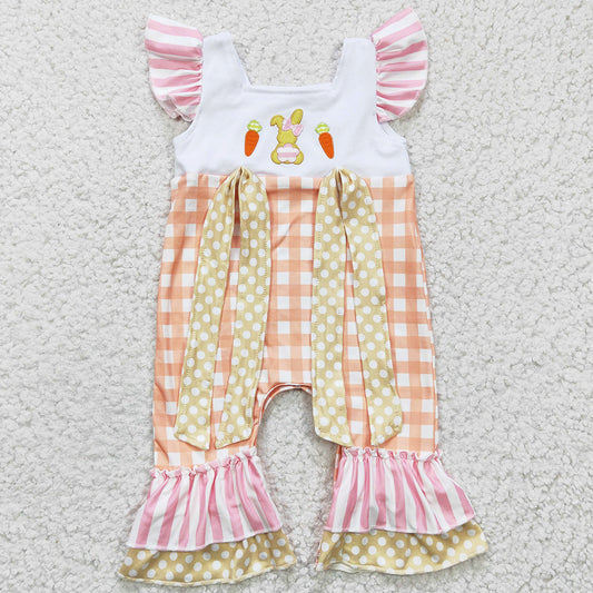 Easter Infant Baby Girls Romper Bunny Embroidery Cute Baby Romper SR0129