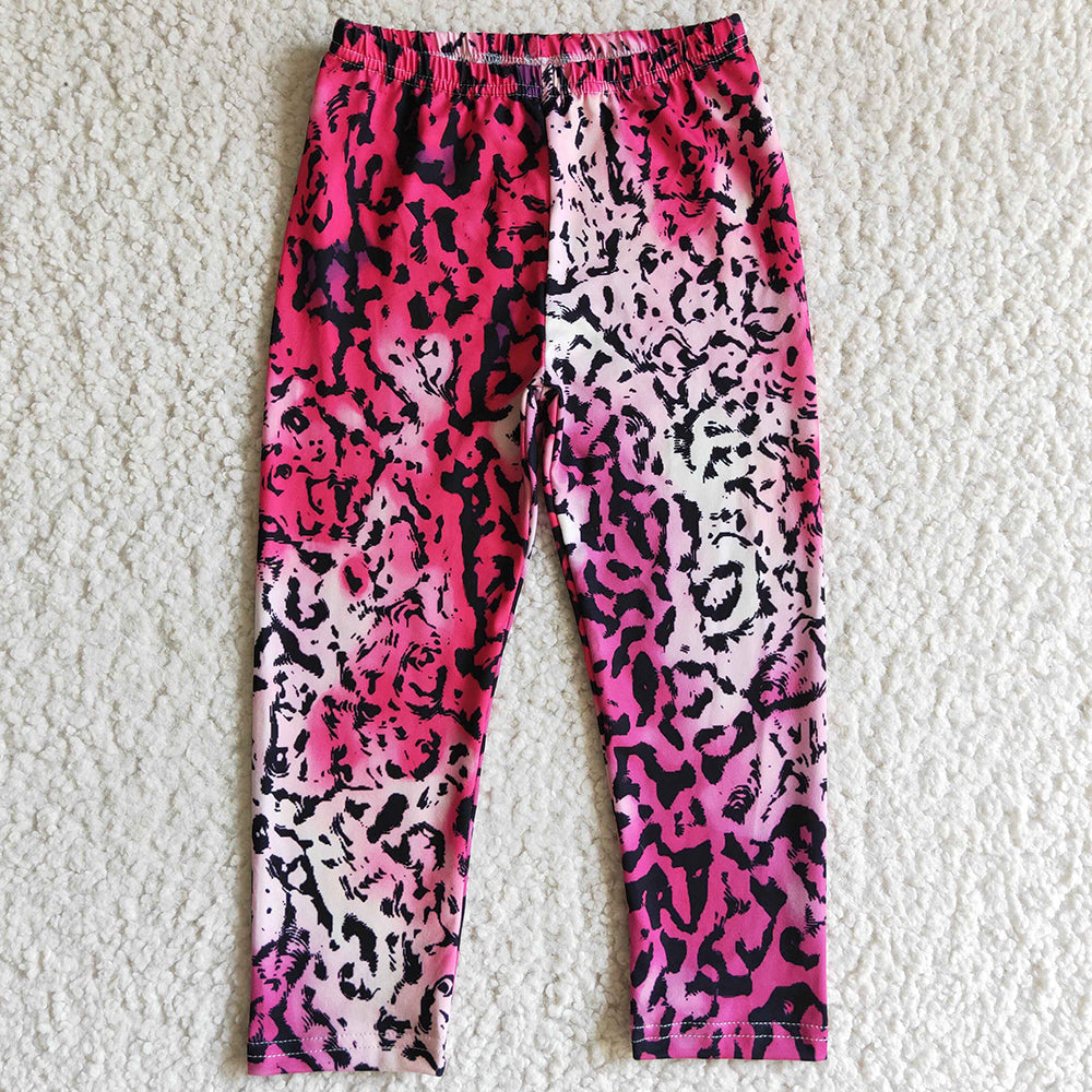 Pink Leopard Girls Pants P0014