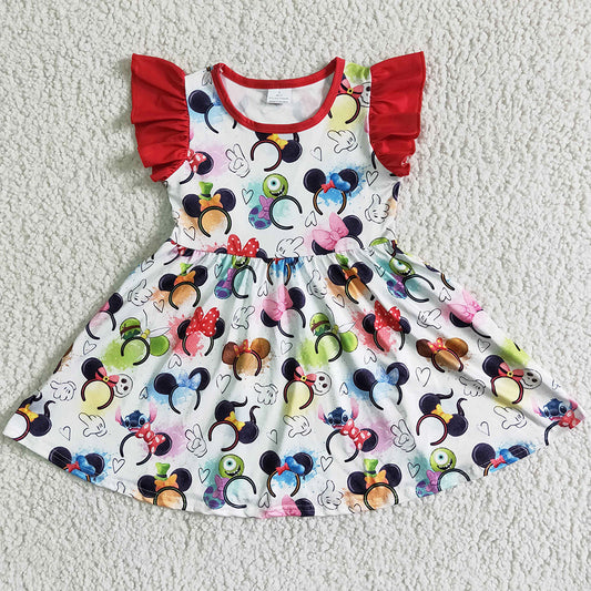 Boutique Baby Girl Dress Cartoon Lovely Girls Dresses GSD0011