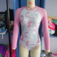 Baby Girls Swimsuits Pink Dinosaur Long Sleeve One Pieces Swimsuit S0076
