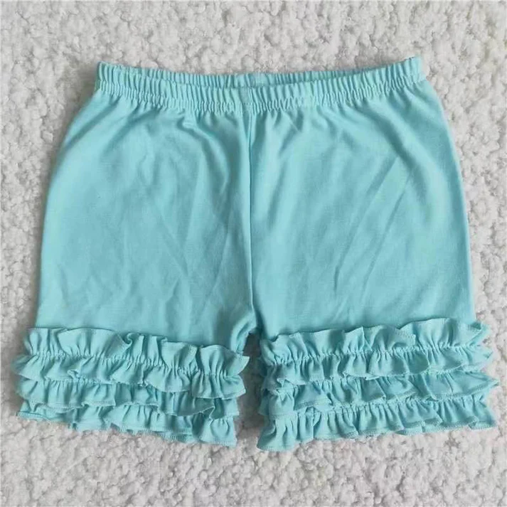 Girls Shorts Light Blue Icing Ruffle Shorts C15-28