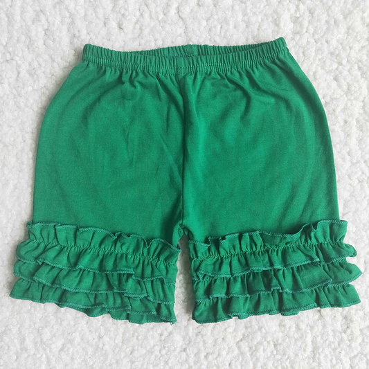 Boutique Girls Shorts Green icing ruffle shorts C15-14