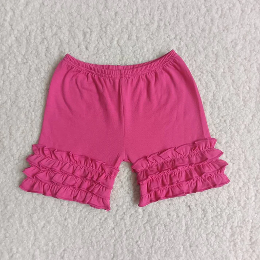 Boutique Girls Shorts Hotpink icing ruffle shorts A14-14